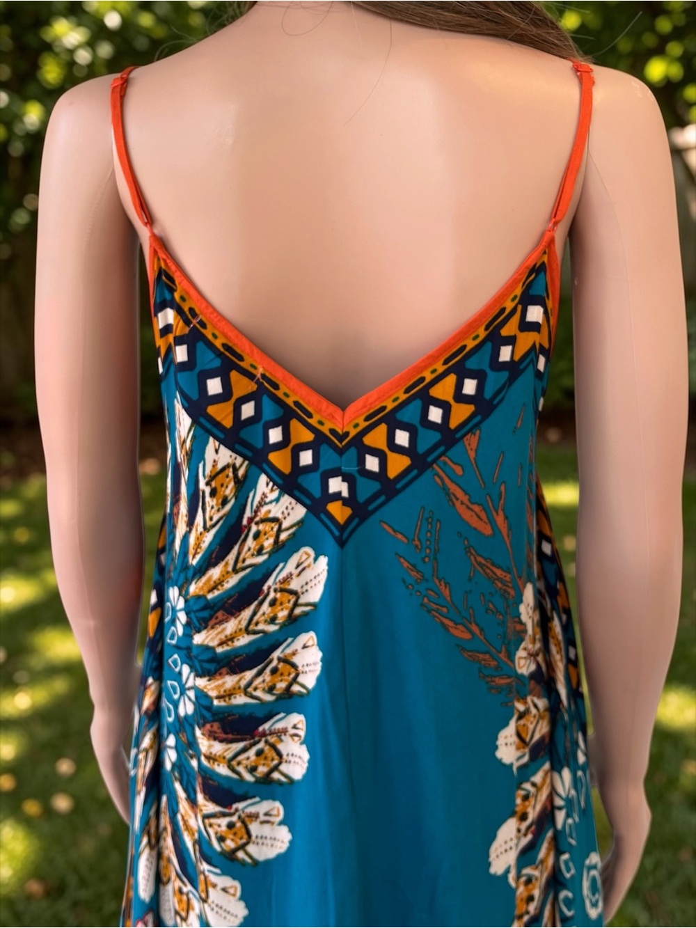 Jealous Tomato Boho Rayon Handkerchief Hem Maxi Dress Beach Cover Up Small - Picture 3 of 8